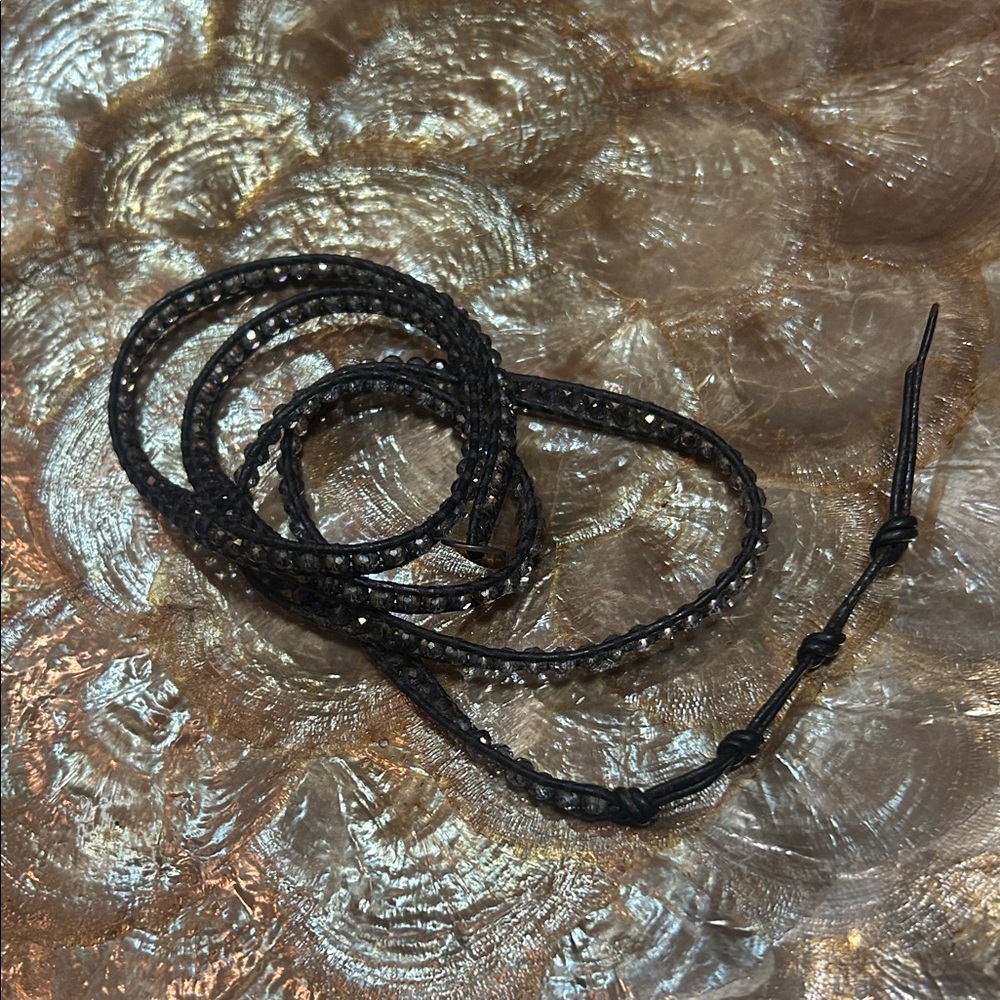 Smoky crystals Wrap Bracelet - Picture 3 of 8